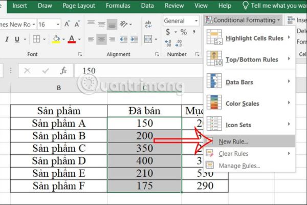 Mô tả bảng tính của Excel