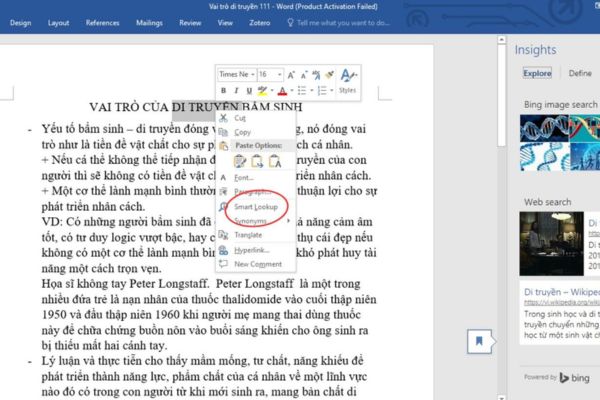 sử dụng công cụ chỉnh sửa và cộng tác trong Microsoft Word