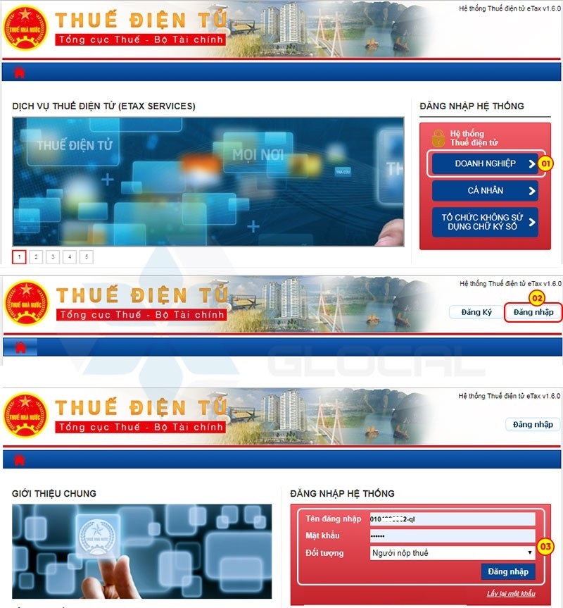 Đăng nhập hệ thống eTax